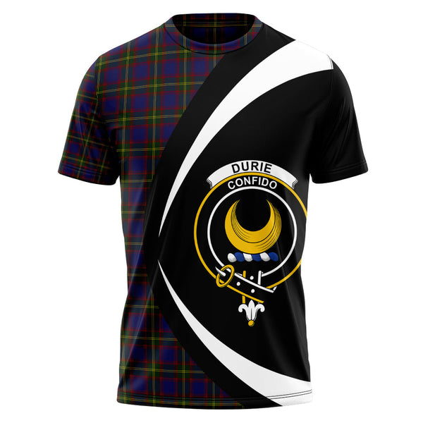 Durie Clan Badge Tartan T-Shirt Circle Style Personalized