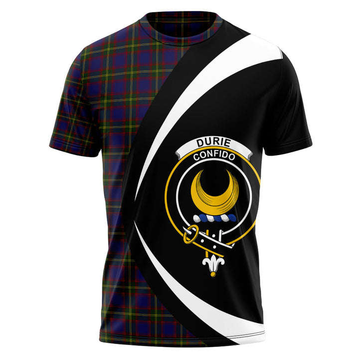 Durie Clan Badge Tartan T-Shirt Circle Style Personalized