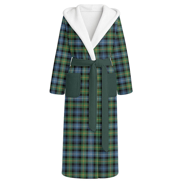 Dyce Ancient Clan Badge Tartan Flannel Hooded Bathrobe