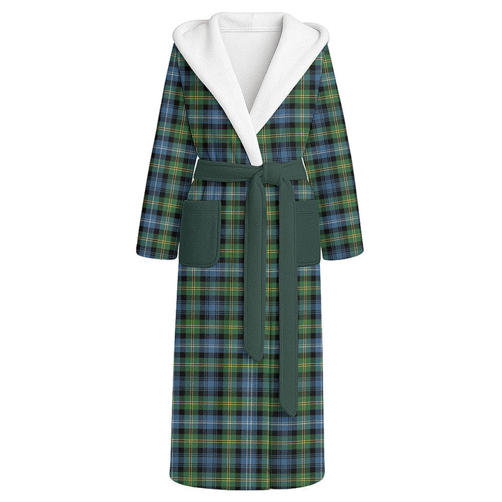 Dyce Ancient Clan Badge Tartan Flannel Hooded Bathrobe