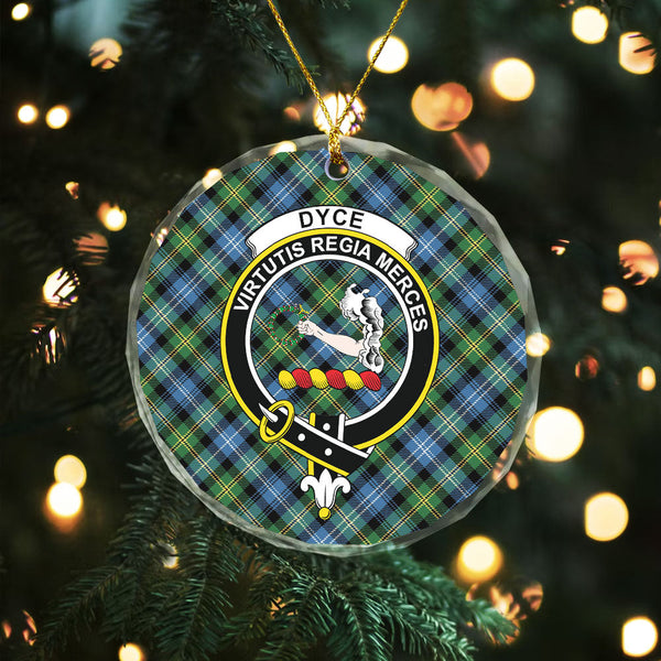 Dyce Ancient Clan Badge Tartan Glass Ornament