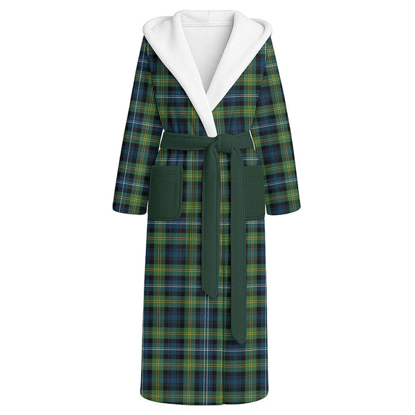 Dyce Modern Clan Badge Tartan Flannel Hooded Bathrobe