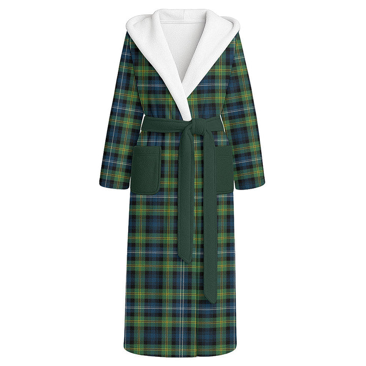 Dyce Modern Clan Badge Tartan Flannel Hooded Bathrobe