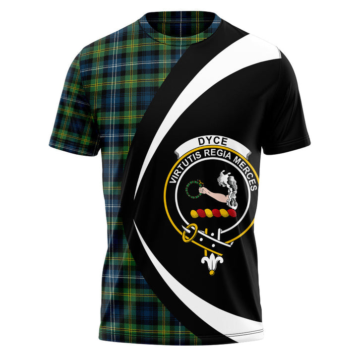 Dyce Modern Clan Badge Tartan T-Shirt Circle Style Personalized