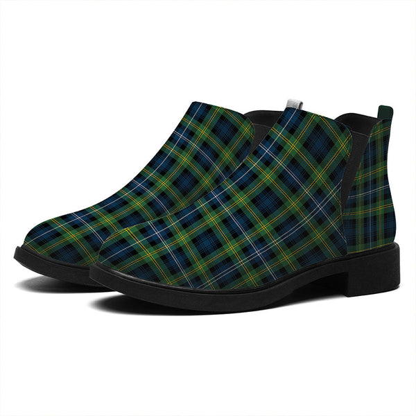 Dyce Modern Tartan Flat Ankle Boots