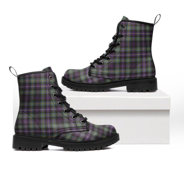 Dyce Weathered Clan Badge Tartan Leather Boots