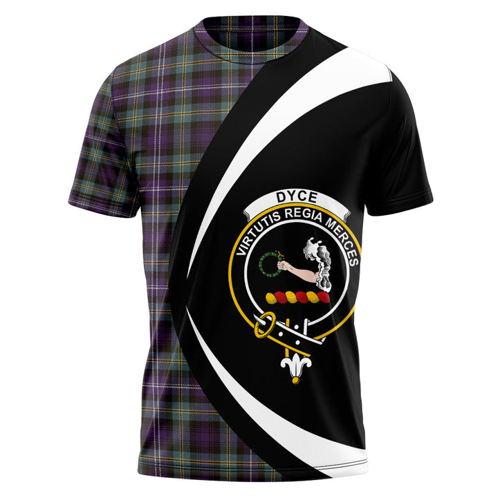 Dyce Weathered Clan Badge Tartan T-Shirt Circle Style Personalized