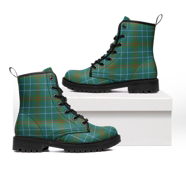 Edmonstone Ancient Clan Badge Tartan Leather Boots