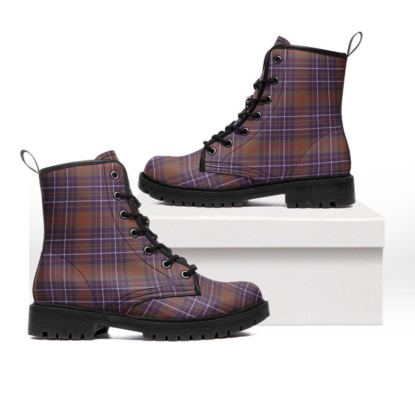 Edmonstone Weathered Clan Badge Tartan Leather Boots