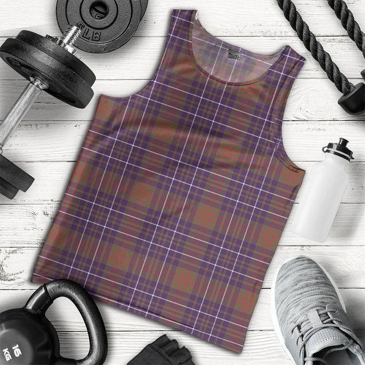 Edmonstone Weathered Clan Badge Tartan Men Tank Top