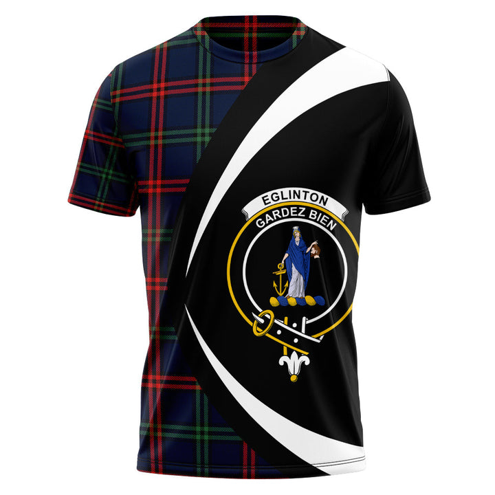 Eglinton District (Montgomery of Ayrshire) Modern Clan Badge Tartan T-Shirt Circle Style Personalized