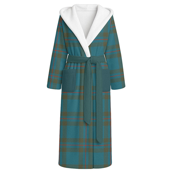 Elliot (Ellot) Ancient Clan Badge Tartan Flannel Hooded Bathrobe
