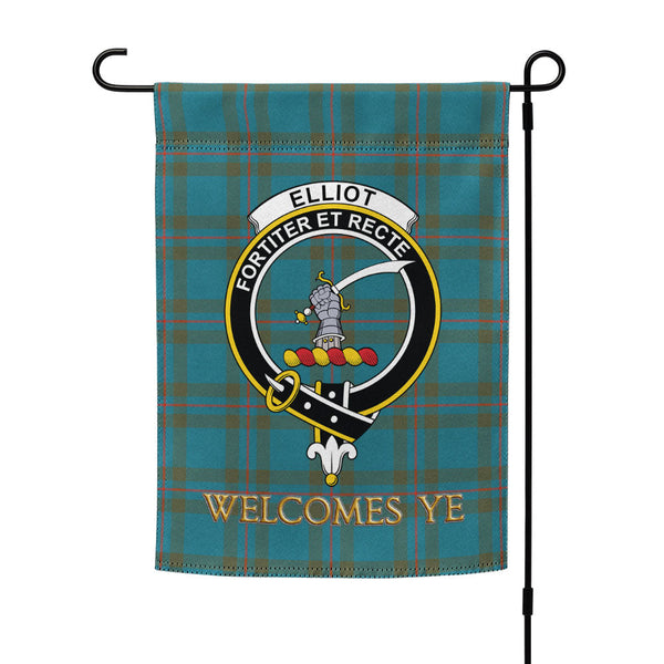 Elliot (Ellot) Ancient Clan Badge Tartan Garden Flag