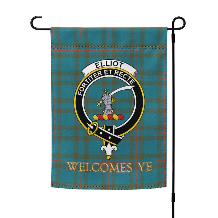 Elliot (Ellot) Ancient Clan Badge Tartan Garden Flag
