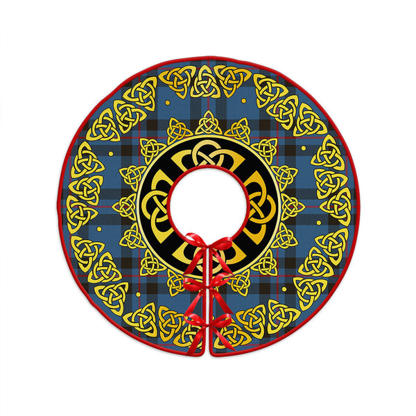 Elliot (Ellot) Modern Clan Badge Tartan Christmas Tree Skirt Golden Celtic Heritage