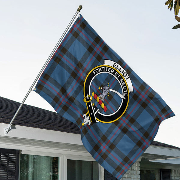 Elliot (Ellot) Modern Clan Badge Tartan House Flag
