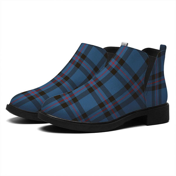 Elliot (Ellot) Modern Tartan Flat Ankle Boots