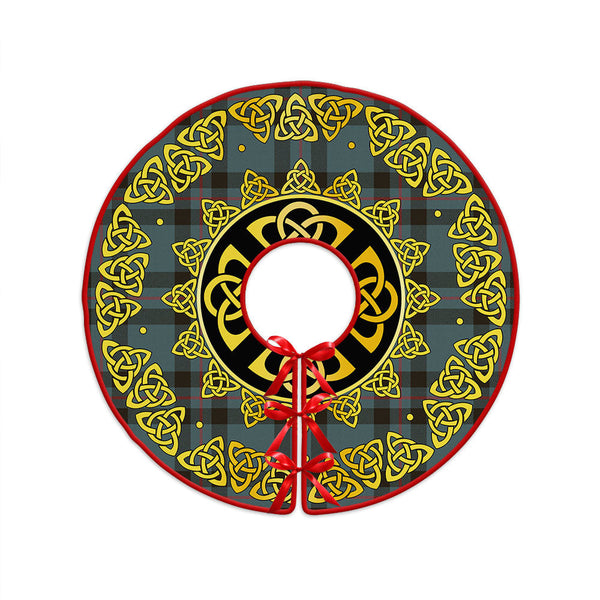 Elliot (Ellot) Weathered Clan Badge Tartan Christmas Tree Skirt Golden Celtic Heritage
