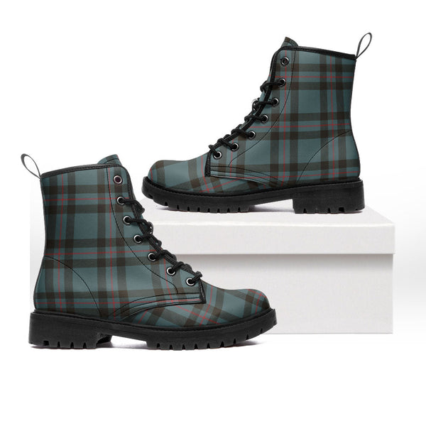 Elliot (Ellot) Weathered Clan Badge Tartan Leather Boots