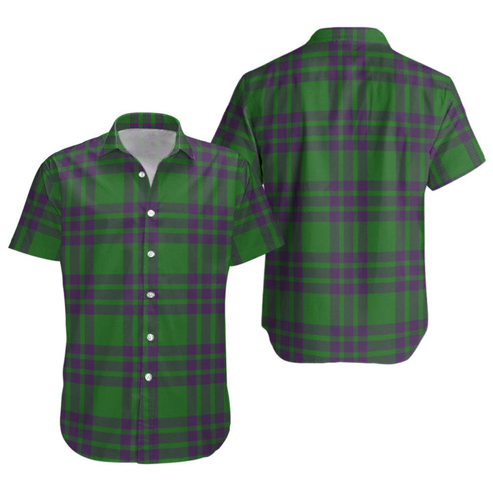 Elphinstone Ancient Clan Badge Tartan Short Sleeve Shirt