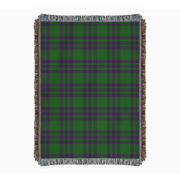 Elphinstone Ancient Clan Badge Tartan Woven Blanket