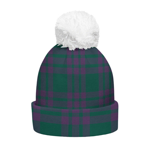 Elphinstone Modern Clan Badge Tartan Bobble Beanie Hat