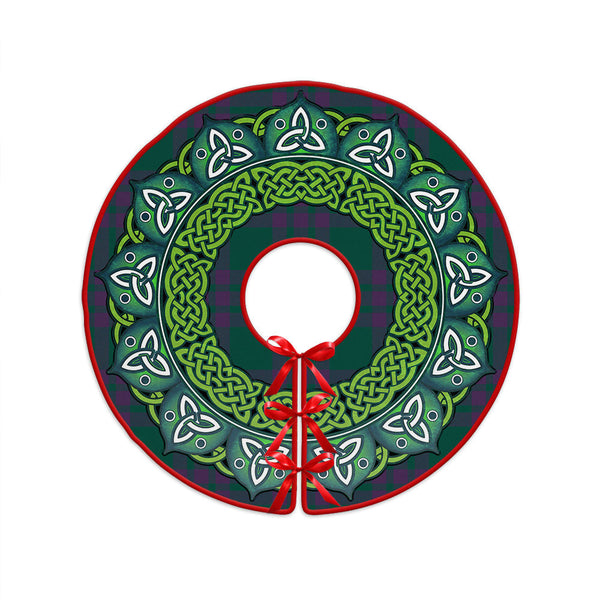 Elphinstone Modern Clan Badge Tartan Christmas Tree Skirt Heritage Holiday Decor