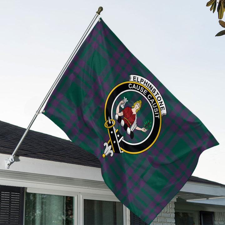 Elphinstone Modern Clan Badge Tartan House Flag