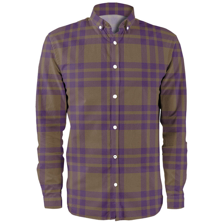 Elphinstone Weathered Clan Badge Tartan Long Sleeve Shirt