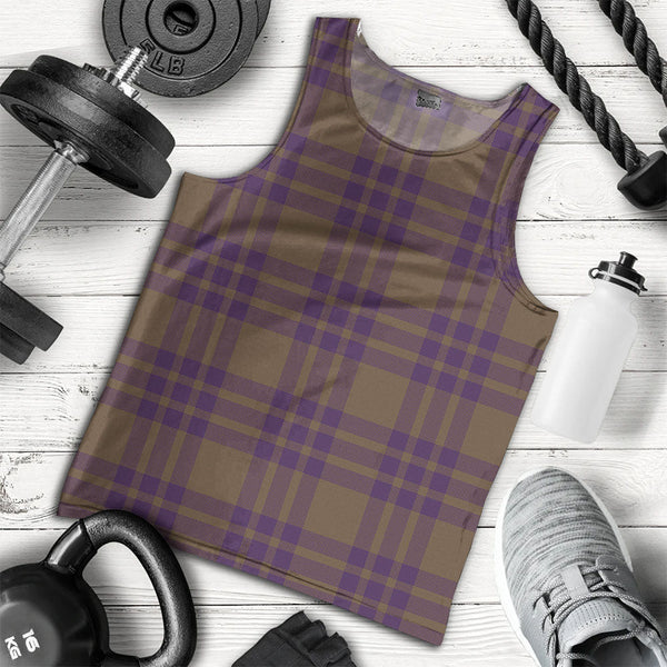 Elphinstone Weathered Clan Badge Tartan Men Tank Top