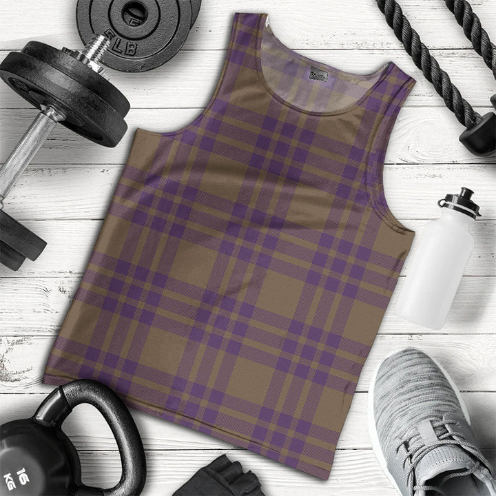 Elphinstone Weathered Clan Badge Tartan Men Tank Top