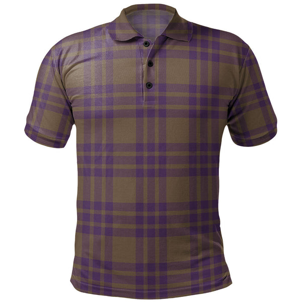 Elphinstone Weathered Clan Badge Tartan Polo Shirt