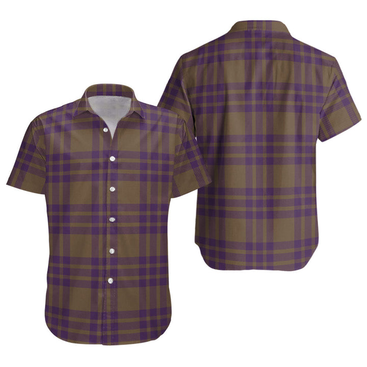 Elphinstone Weathered Clan Badge Tartan Short Sleeve Shirt