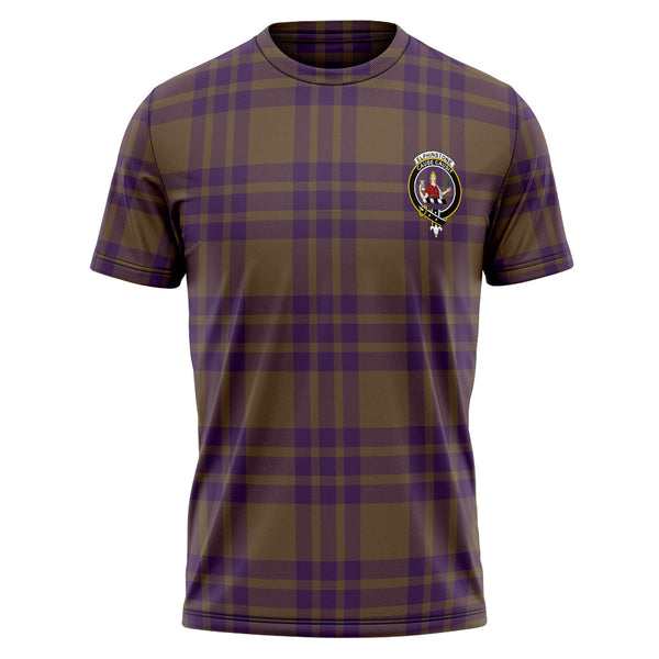 Elphinstone Weathered Clan Badge Tartan T-Shirt