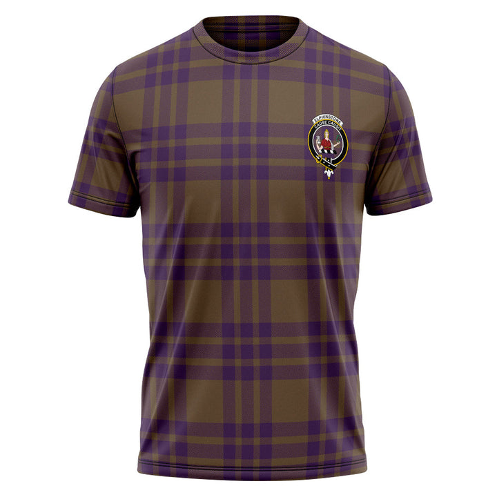 Elphinstone Weathered Clan Badge Tartan T-Shirt