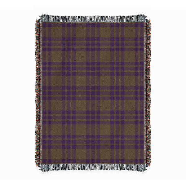 Elphinstone Weathered Clan Badge Tartan Woven Blanket