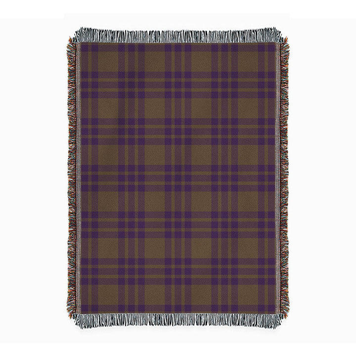 Elphinstone Weathered Clan Badge Tartan Woven Blanket