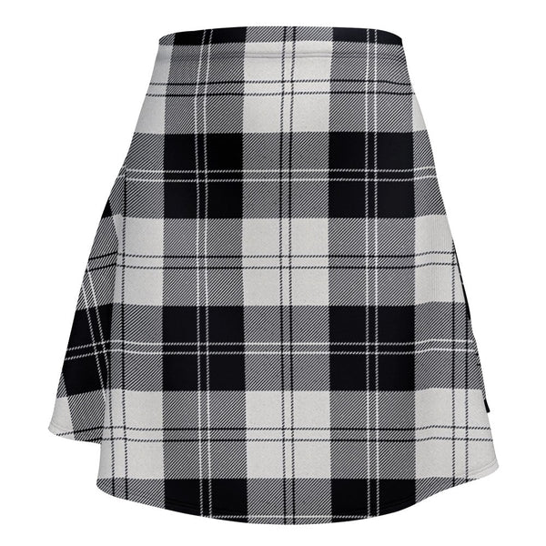 Erskine Black & White Clan Badge Tartan Flared Skirt