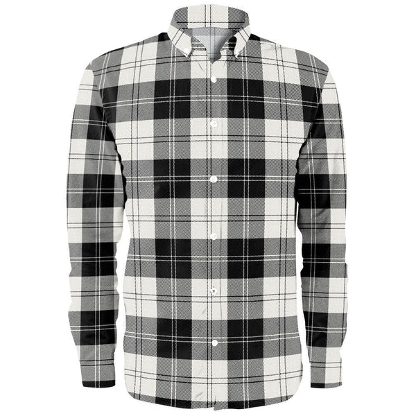 Erskine Black & White Clan Badge Tartan Long Sleeve Shirt