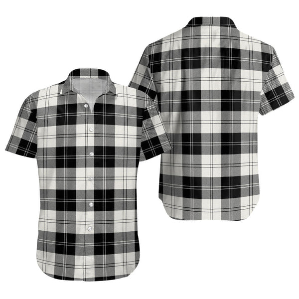 Erskine Black & White Clan Badge Tartan Short Sleeve Shirt