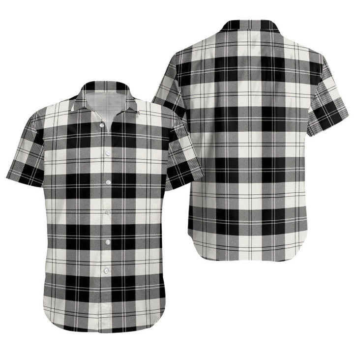 Erskine Black & White Clan Badge Tartan Short Sleeve Shirt