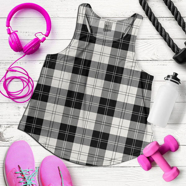 Erskine Black & White Clan Badge Tartan Women Racerback Tank Top