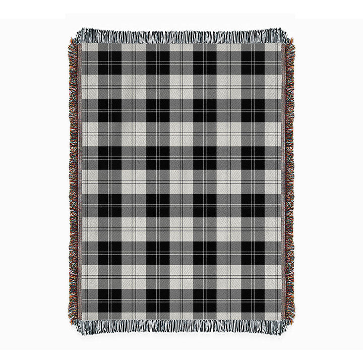 Erskine Black & White Clan Badge Tartan Woven Blanket