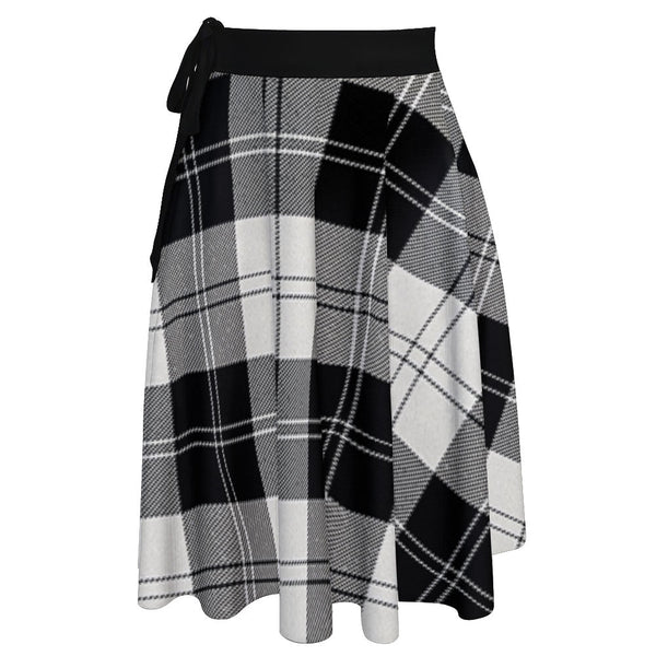Erskine Black & White Tartan Wrap Skirt