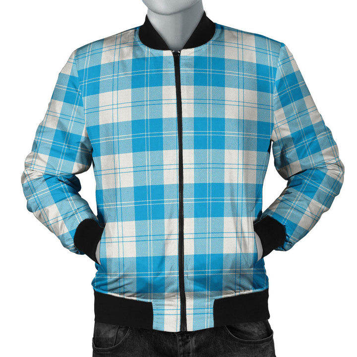 Erskine Blue Clan Badge Tartan Bomber Jacket