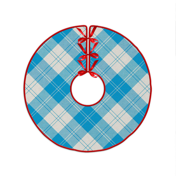 Erskine Blue Clan Badge Tartan Christmas Tree Skirt