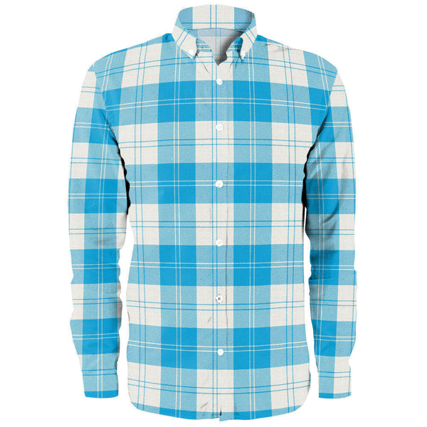 Erskine Blue Clan Badge Tartan Long Sleeve Shirt