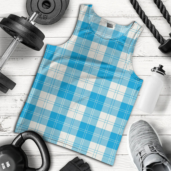 Erskine Blue Clan Badge Tartan Men Tank Top