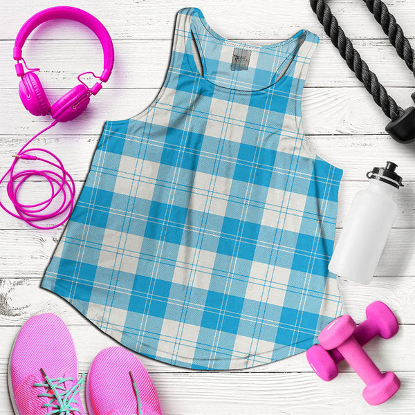 Erskine Blue Clan Badge Tartan Women Racerback Tank Top