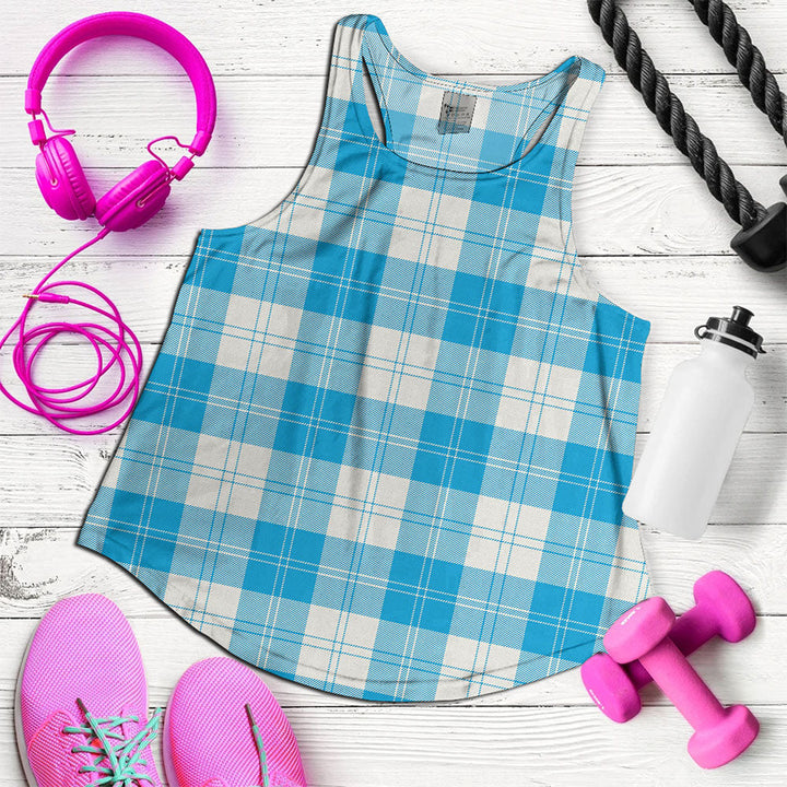 Erskine Blue Clan Badge Tartan Women Racerback Tank Top